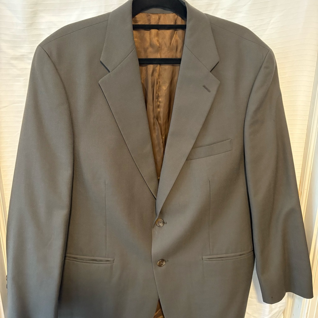 Chaps Ralph Lauren Men's Gray Sport Coat Size 44r 100% Wool